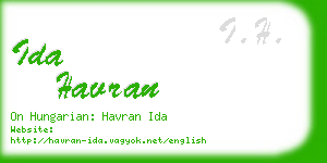 ida havran business card